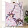 Nekopara Anime Winter flannel blanket Pastel colors for Home, Office, Travel - Perfect Gift for Anime Fans, Maid Cats