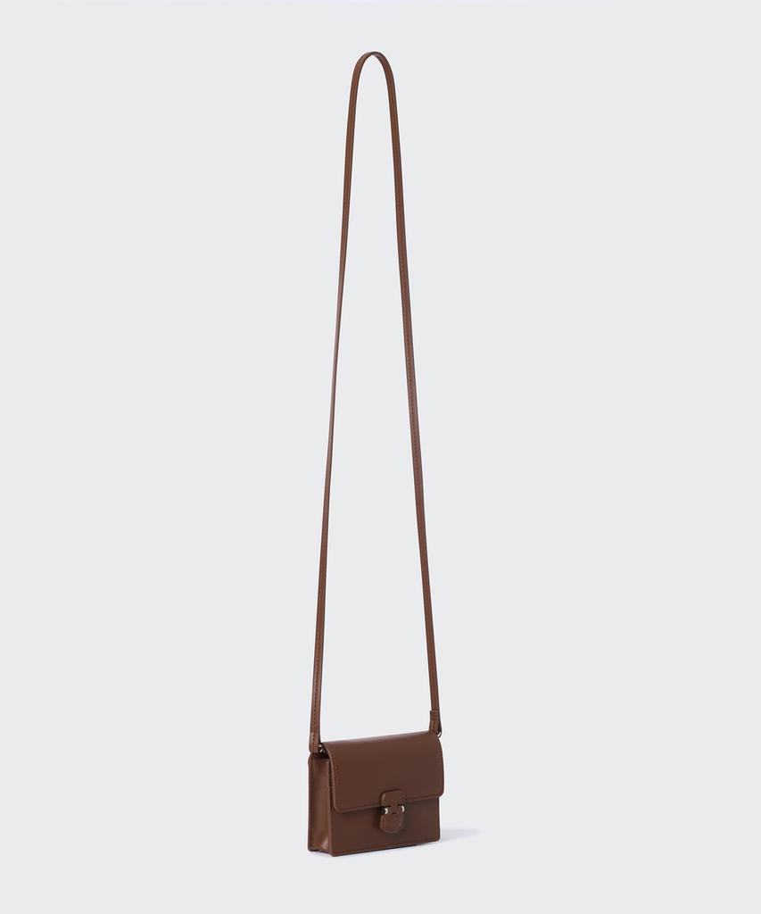 Musinsa Standard Woman Hinge Micro Crossbody Bag [Brown]