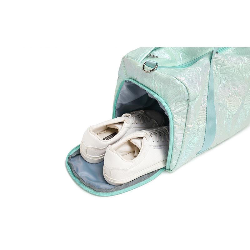 Mint Green Aurora Travel Bag Large Capacity Leisure Travel One Shoulder Crossbody Bag Sports Fitness Luggage Bag