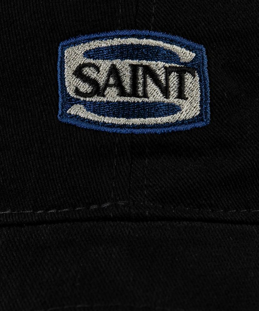 Wig Saint Block Logo Cotton Peach Ball Cap - Black