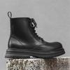 High Quality Thick Soled Platform Men Round Toe Boots Designer Casual Leather High Top Boots Comfy Outdoor Ankle Boots