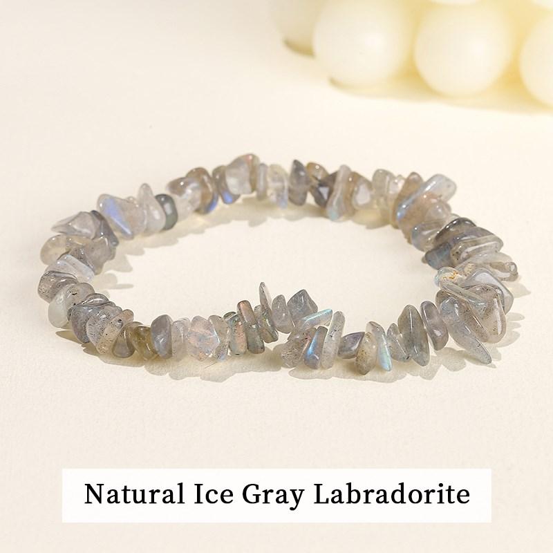 JD Natural Crystal Stone Seven Chakra Irregular Energy Bracelet Women Men Healing Amethyst Fluorite Chip Strand Bracelet Gift