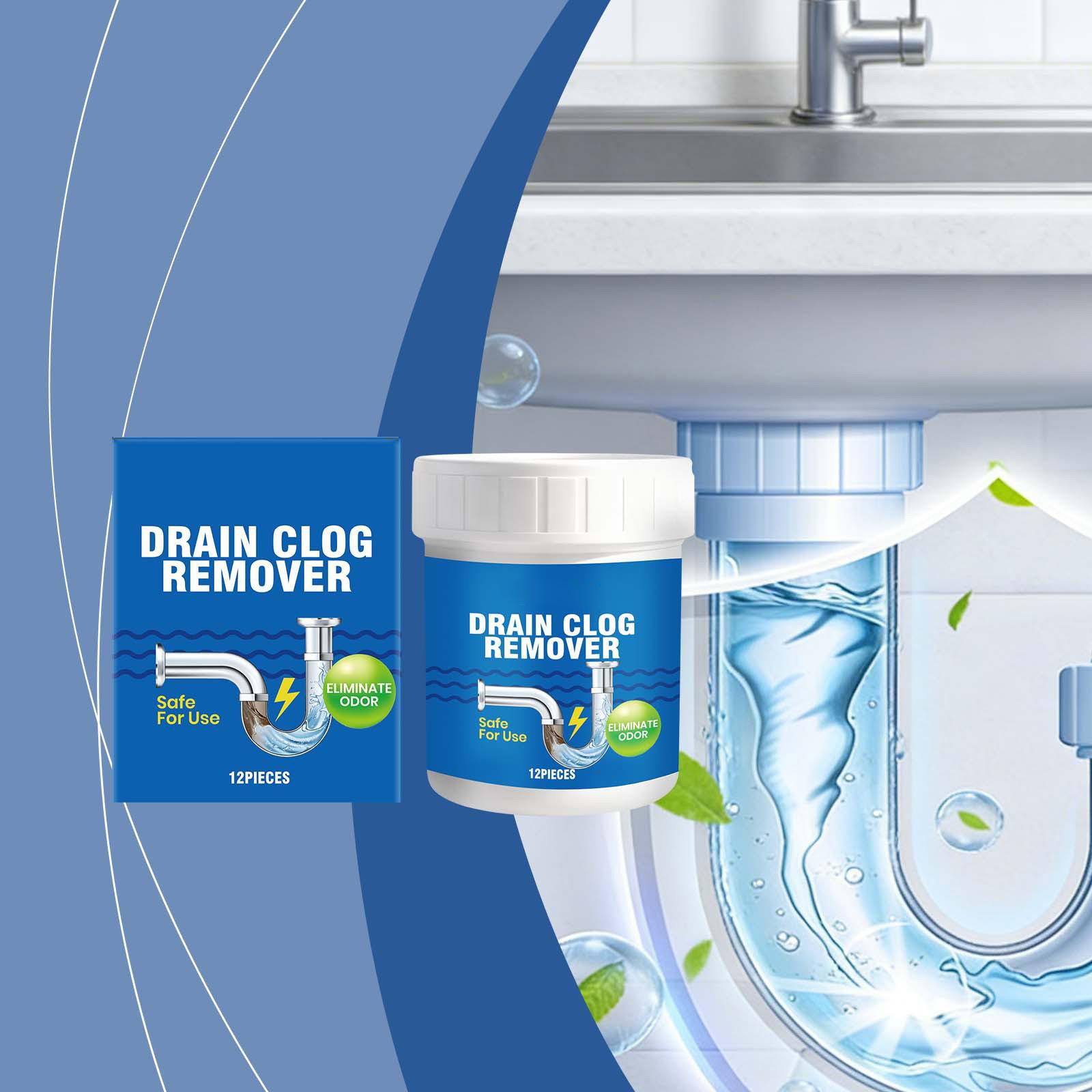 

Таблетки для чищення каналізаційних стоків у ванній кімнаті будинку: Ці таблетки прочищають зливні отвори для волосся, видаляють накип та запахи One Size