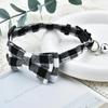 Dog Cat Collar Bowtie Breakaway Adjustable Cat Collar with Bow Tie for Cat Black and White Bow Tie Collar for Cats Dog with Bell Collar for Small