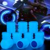 10Pcs Luminous Valve Caps Blue Night Glowing Car Motorcycle Bicycle Bike Wheel Tire Tyre Hub Luminous Valve Stem Caps Decors Stem Caps1