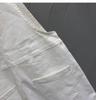 European Style Anti-Aging Denim Overalls - Women's Loose Summer Shorts with Rolled Hem and Wide Leg Design