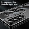For Samsung Galaxy Z Fold 6 5 4 3 Transparent Plating PC Hinge protection Full Body Stand Pen Slot Case with Tempered Glass