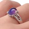 Schmuck Ring geometrische Dress Up Schmuck Zubehör Verfärbung Stimmung oval Fingerring Frauen Schmuck