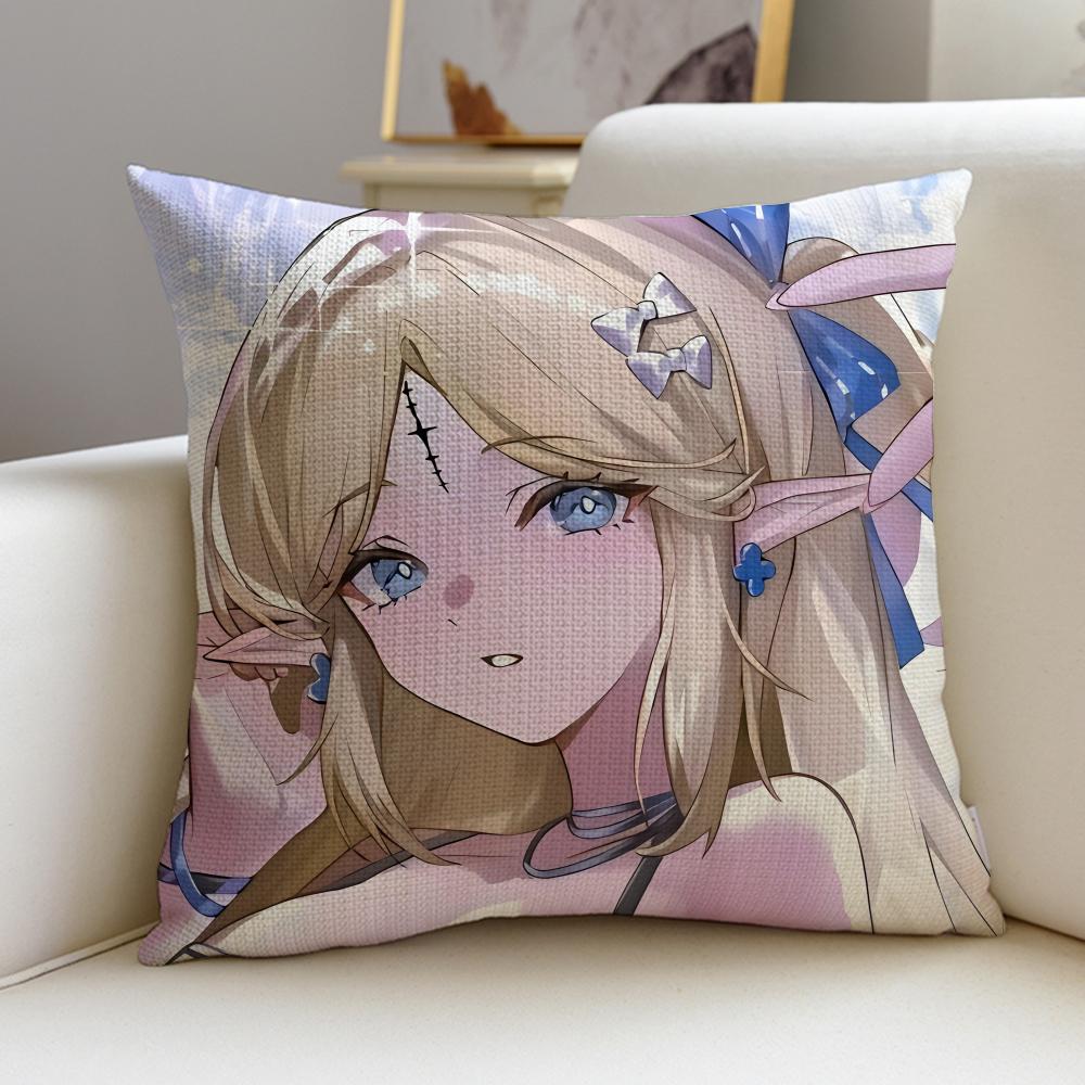 Mysterious WWuthering WavesS Cushion Cover Breathable and skinfriendly linen pillowcase square removable and washable cushion