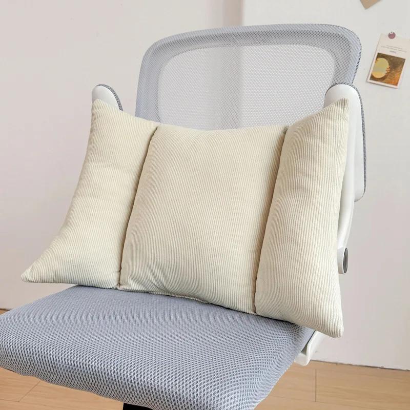 

Soft Seat Back Support Lumbar Pillow Cushion Bed Sleeping Pillow Car Seat Waist Pads Lumbar Support Pillow Office Chair Cushion 68x40x14cm