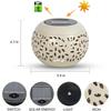 Solar Light Outdoor Solar Powered LED Lamp Hollowed Out Metal Desktop Decorative Lantern for Patio Garden Yard Desktop Lighting