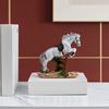 Running Horse Statue Miniature Pony Figurine Resin Simulation Animal Sculpture Home Office Bookshelf Decoration Ornament