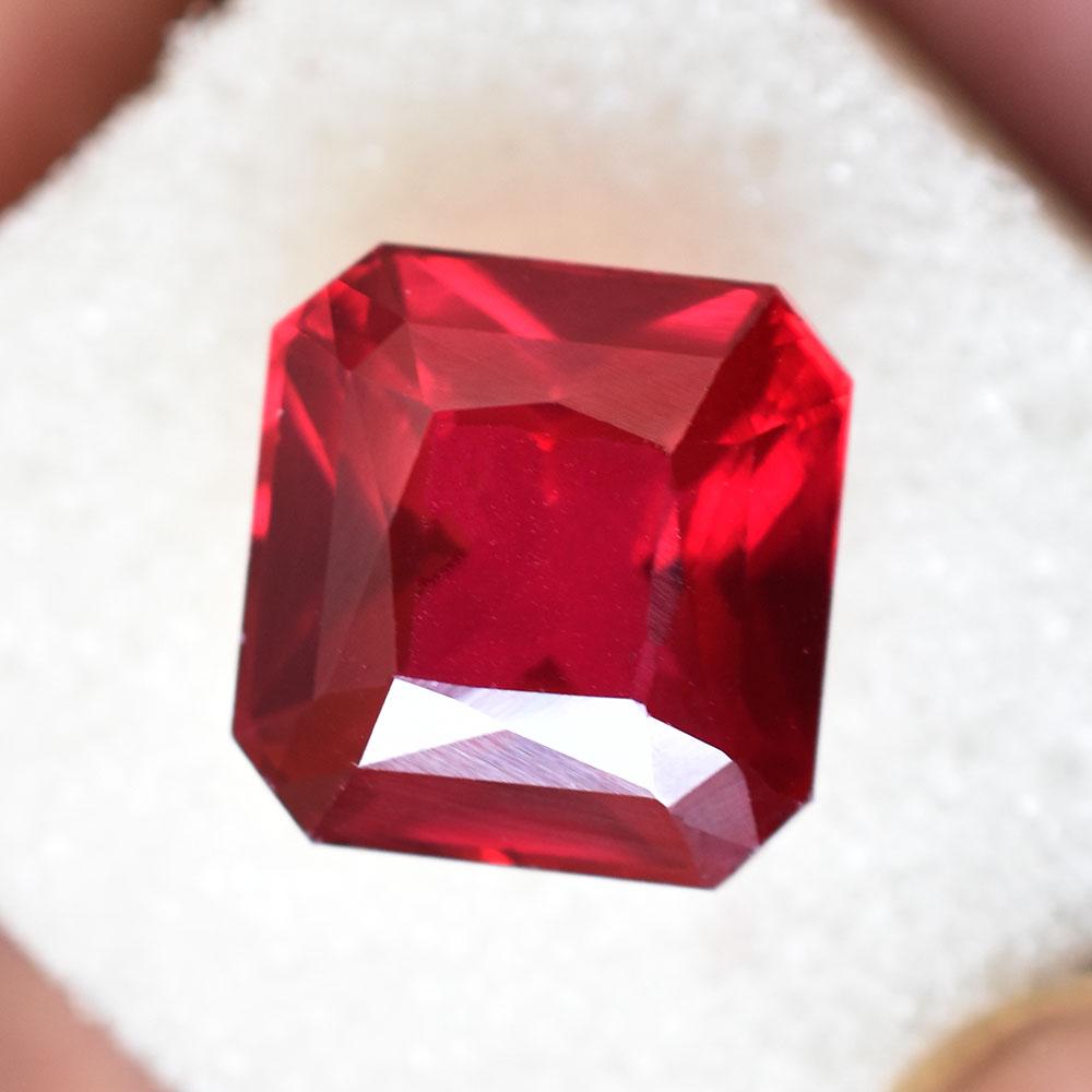 Natural Red Ruby Loose Gemstone 11x11mm Square Cut for Jewelry Making and Gem Collections