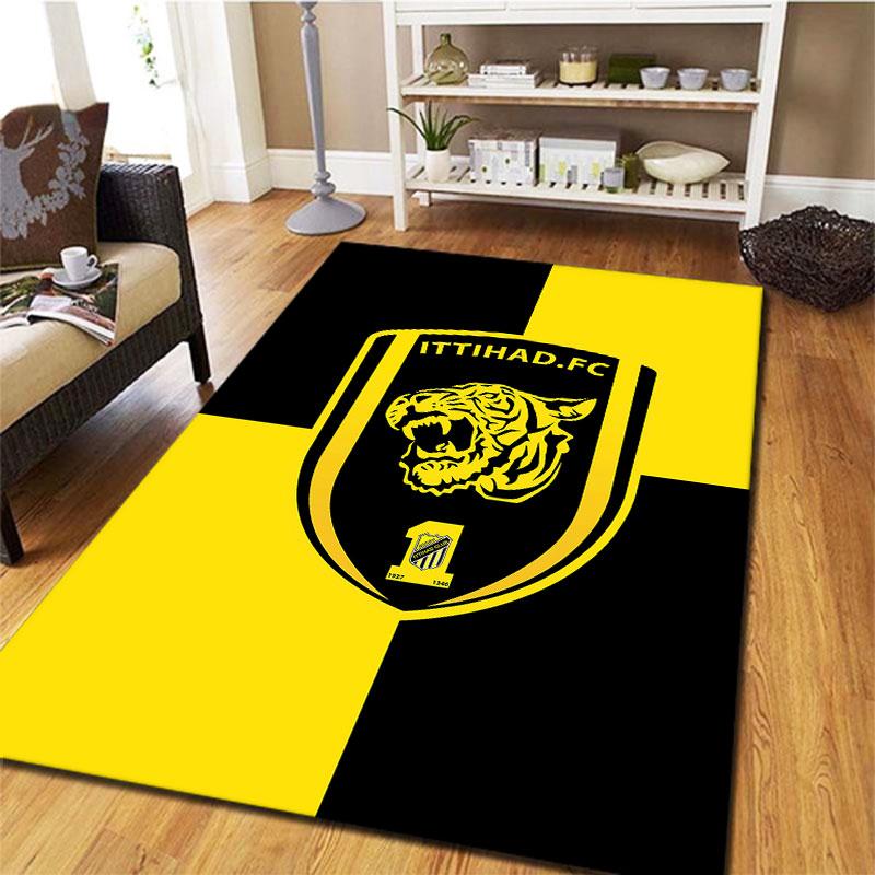 Al-Ittihad Club Carpet Rug for Living Room Bedroom Home Sofa Decoration,Kids play Non-slip Floor Mat