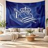 Real Sociedad FC Wall Tapestry, Soft Fabric Wall Hanging, Decorative Backdrop For Bedroom Home Wall Art