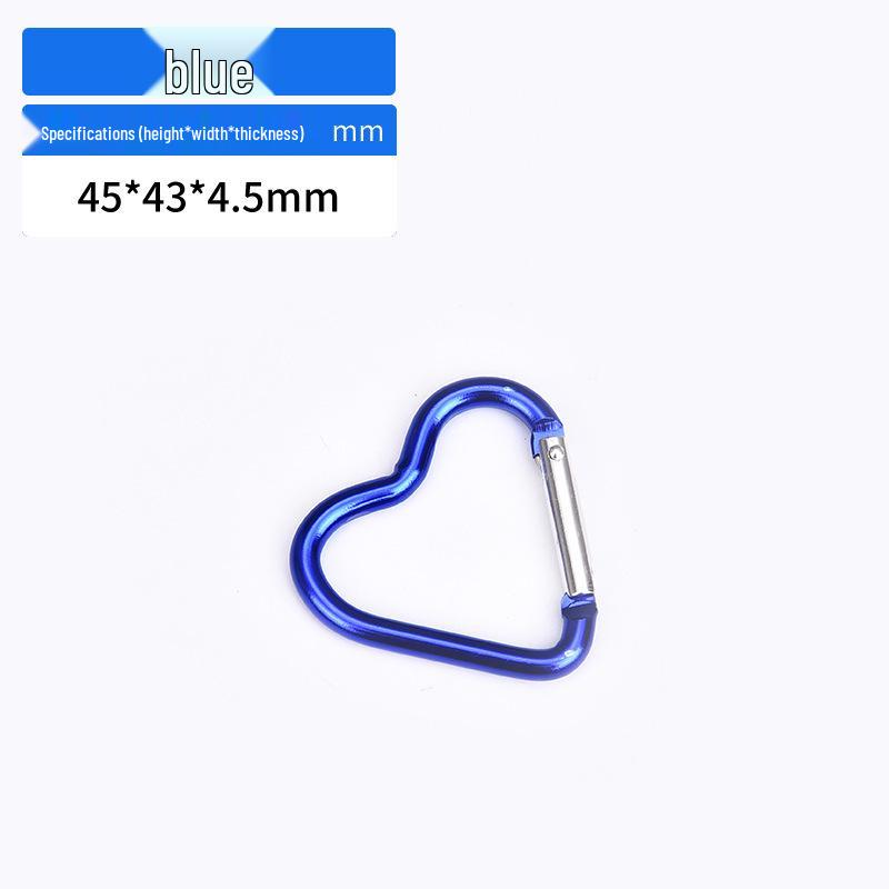 Heart-shaped Aluminum Carabiner for Backpacks & Water Bottles