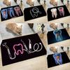 Unique Dental Care Themed Doormat Washable Non Slip Floor Mat for Hallway Living Room Bedroom Entryway Decor Welcome Rug