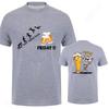 Fashion Skeleton Enjoying FRIDAY Beer Day Tees Back Print Men's T-Shirt Finally Friday for Drink Lover Male Oversized Clothing