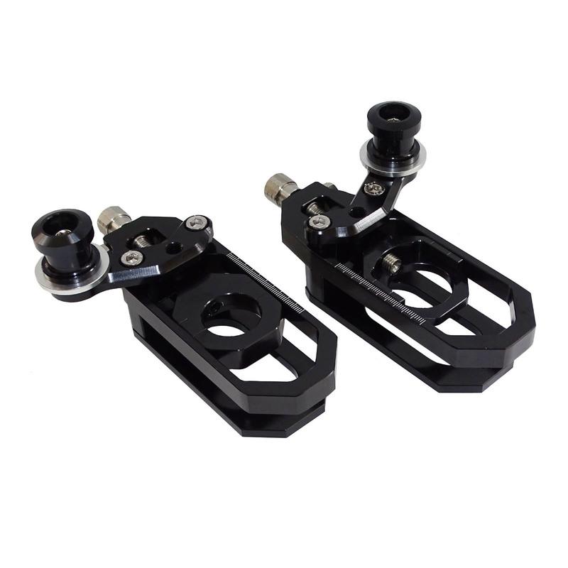 Motorcycle Rear Wheel Axle Blocks Chain Adjusters Tensioner with Swingarm Spools For YAMAHA YZF R6 YZF-R6 2006 2007 2008-2016