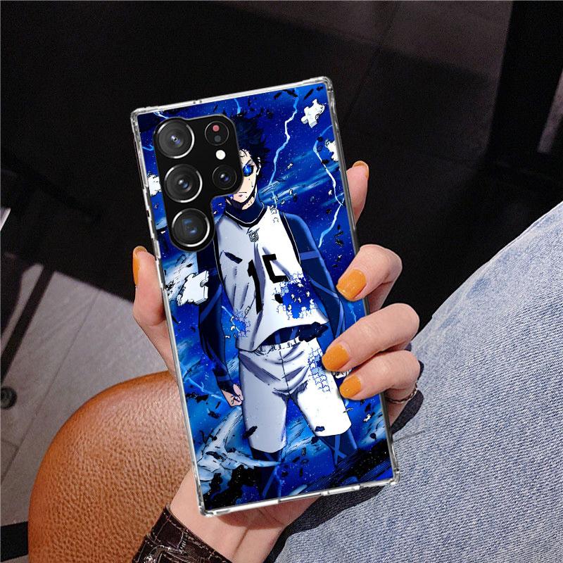 Blue Lock Isagi Yoichi Phone Case For Samsung Galaxy S24 S25 Edge S26 Ultra S23 S22 S21 Plus S20 FE + Personalized Print Cover G