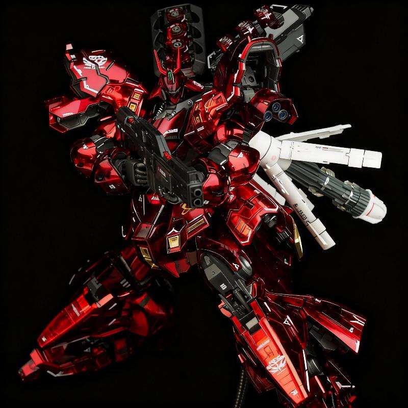 På lager RG 1/144 Sazabi Klarfarge Mekanisk Kjerne Forkromming Monteringsmodellsett Actionfigur Skrivebordsdekorasjon Trendy Leketøy Gave