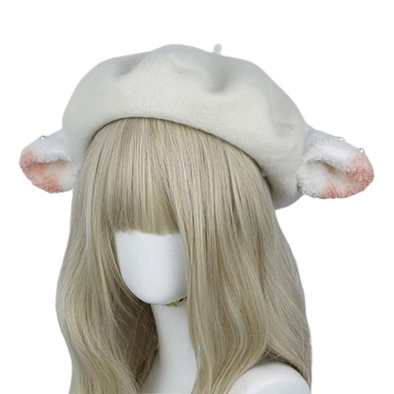 Koupit Lamb Ear Painter Hat Octagonal Hat Winter Warm Pearl Sheep
