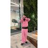 Unisex Kapuzen Trainingsanzug Set Lässige Sportbekleidung Lockerer Schnitt Reißverschluss Oberteil Hose Streetwear 2025