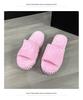Fashion Woman Furry Ladies Faux Fur Luxury Fluffy Plush Slipper House Soft Fuzzy Girl Platform Indoor Flat Casual Sabot Round Toe Winter