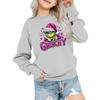 Mote for barn Løstsittende avslappet langermet genser med juleprint Oversized crewneck