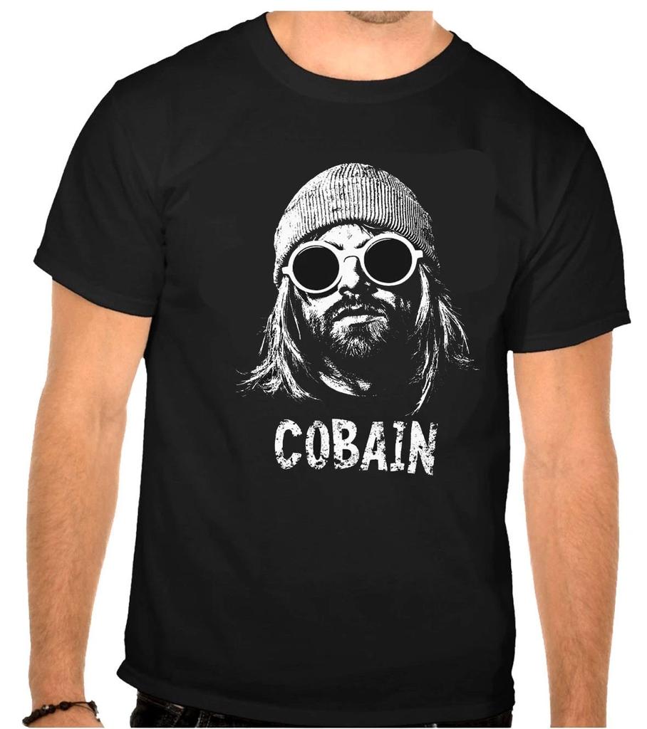 Kurt Cobain Rock Music Logo Black T-Shirt -1243-
