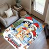 Merry Christmas Celebration Personalized Name Floor Mat Design for Playrooms Foyer Game Room Kitchen Anti-slip Rug Office home decor Wedding Party Gif