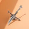 Broken Sword Shaped Brooch Badge, Unisex Personalized Retro Style Jewelry Accessory, Daily Dressing Decoration.