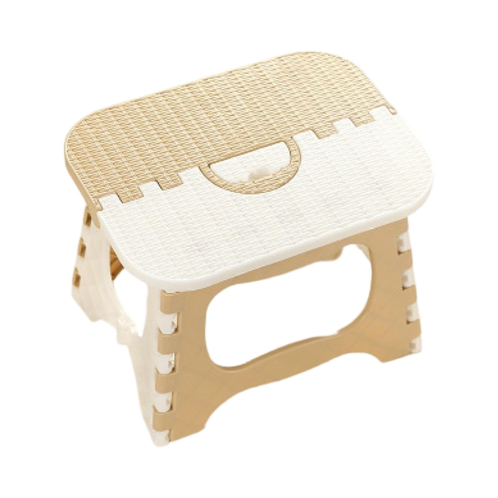 Plastic Folding Stool Portable And Thick Household Folding Stool One Size хаки