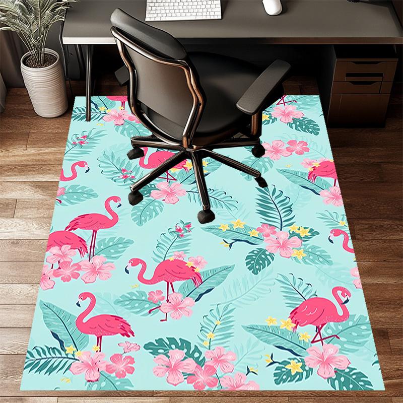 Crystal Velvet Flamingo Printed Area Rug Carpet for Bedroom, Living Room, Home Office Decor, Rugs Mat, Fashion Mat Rug for Bedside A25