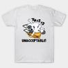 Men Black Print T-shirt Bluey This Is Unacceptable, Blue Heeler No-Cut Transfer Paper Print Cotton Tshirt