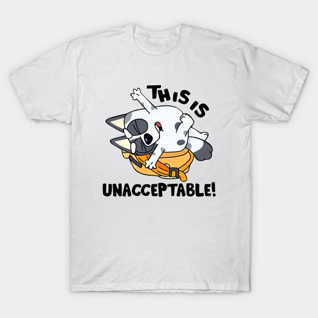 

Men Black Print T-shirt Bluey This Is Unacceptable, Blue Heeler No-Cut Transfer Paper Print Cotton Tshirt 3XL білий