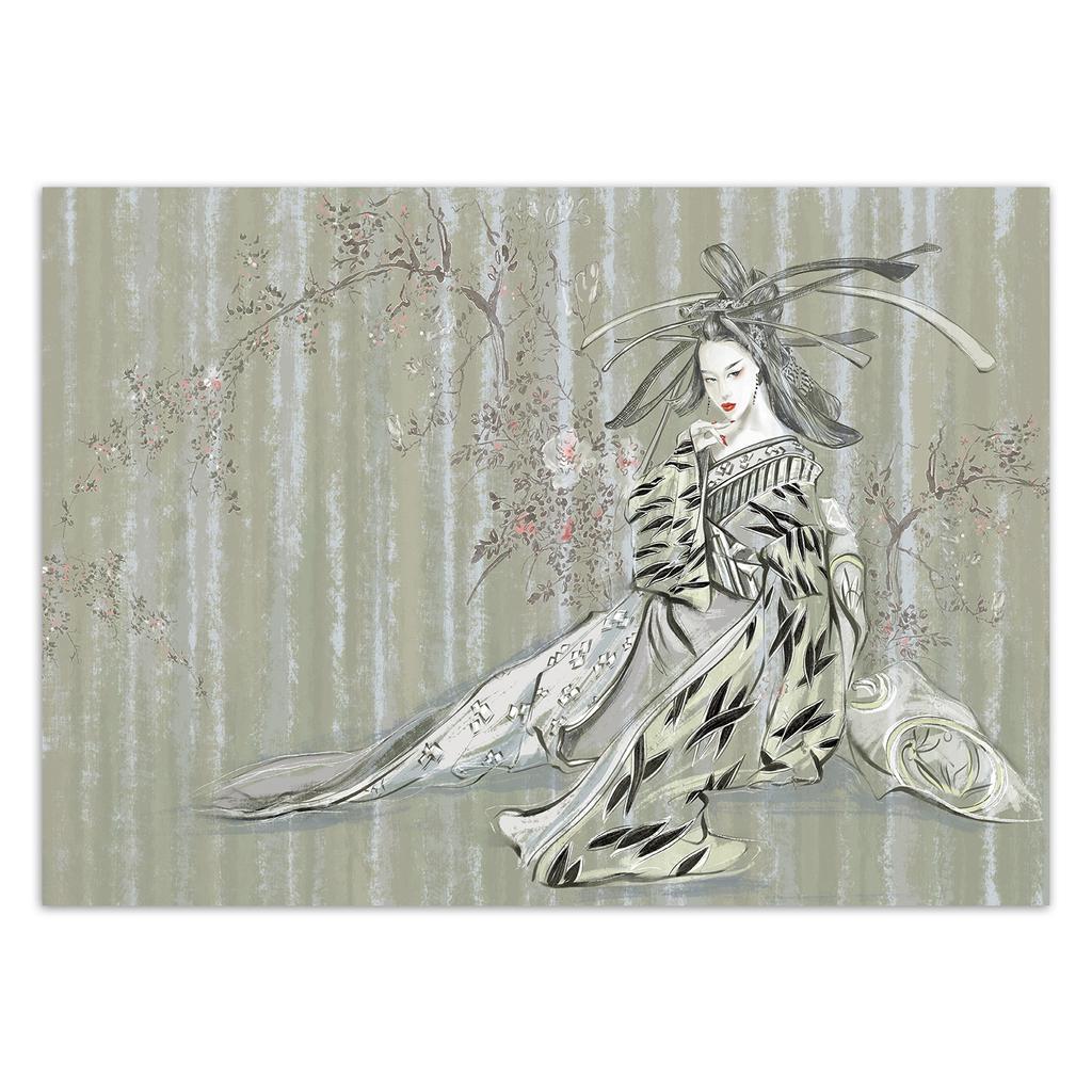 Wallpaper Traditional Japanese Geisha