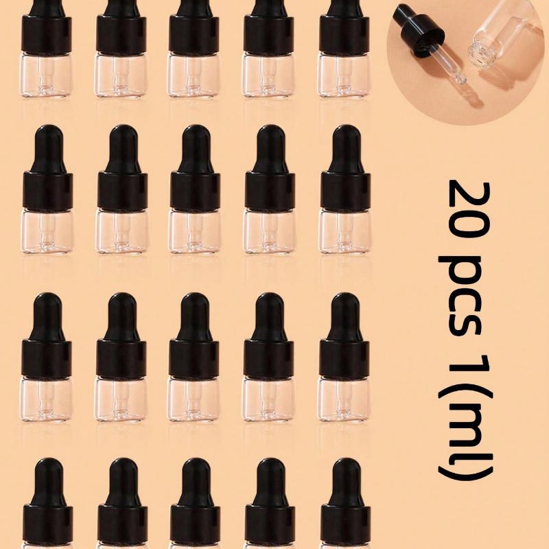 1ML Essential Oil Glass Dropper Empty Bottle Sample Bottle, With Glass Pipette Dropper, Used For Eye Dropper Essential