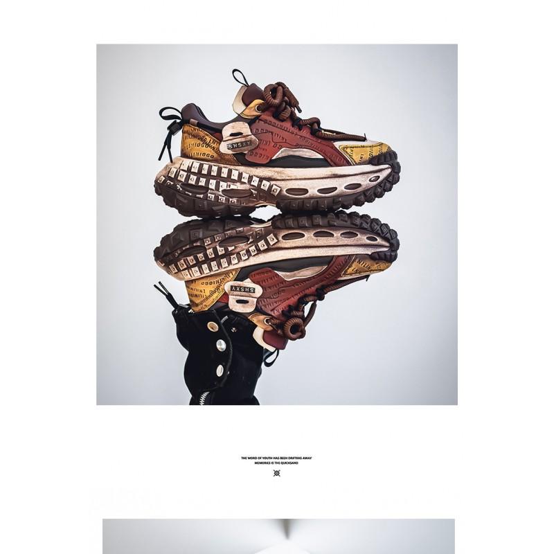 Internet Famous Popular Men's Shoes Trendy Brands Niche Retro Worn Out Sports Leisure Thick Soled Height Increasing Dad