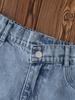 Single-piece fashionable, simple, retro ripped denim skirt for older girls, new spring/summer style.