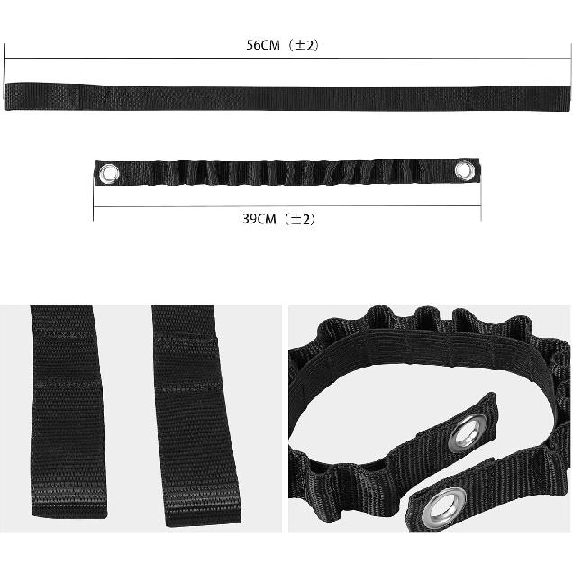 NICECNC Black Front Rear Lift Pull Strap Kit Compatible with KTM 125-450 XC SX XCF SXF 2023-24 150-500 EXC EXCF XCW XCF-W XW-F 2024,Compatible with