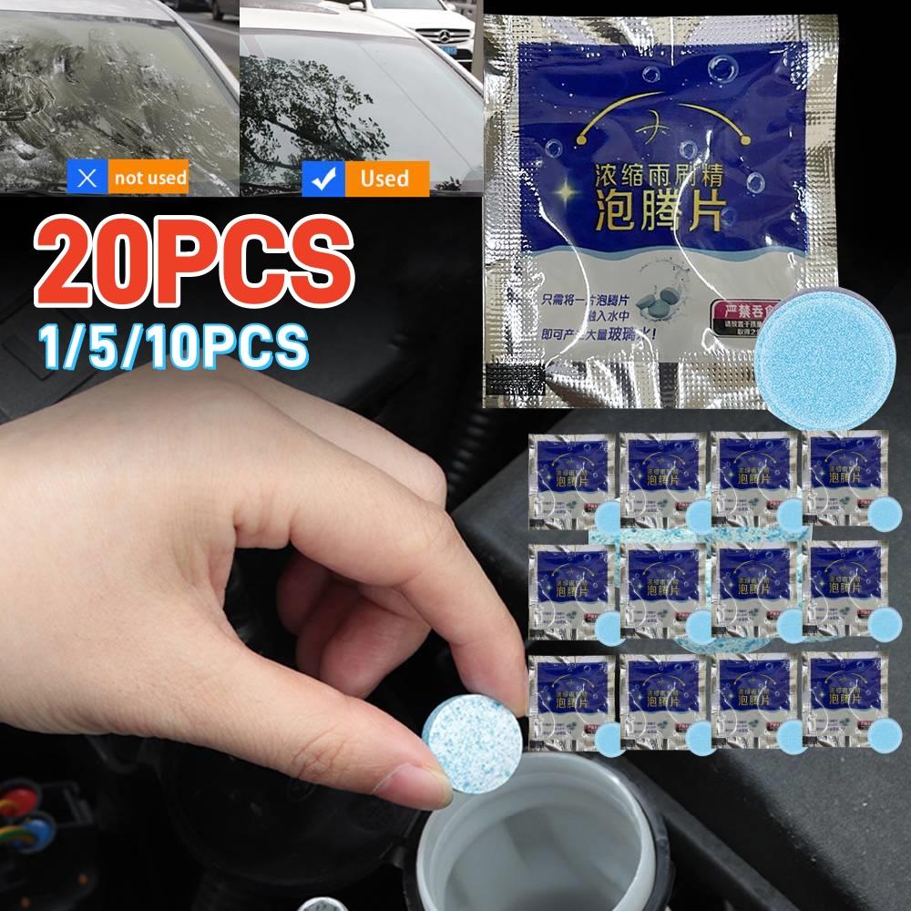 1-20PCS Auto Washer Pellet Car Windscreen Cleaner Effervescent Tablet Wiper Glass Solid Cleaning Pellet Windshield Glass Cleaner