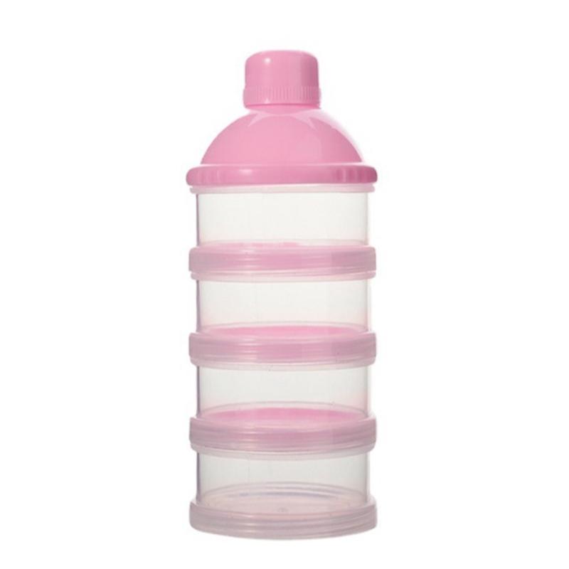 

Infant Formula Dispenser with 4/5 Separate Sections Baby Food Storage Box Leakproof Toddler Milk Powder Container світло-рожевий колір