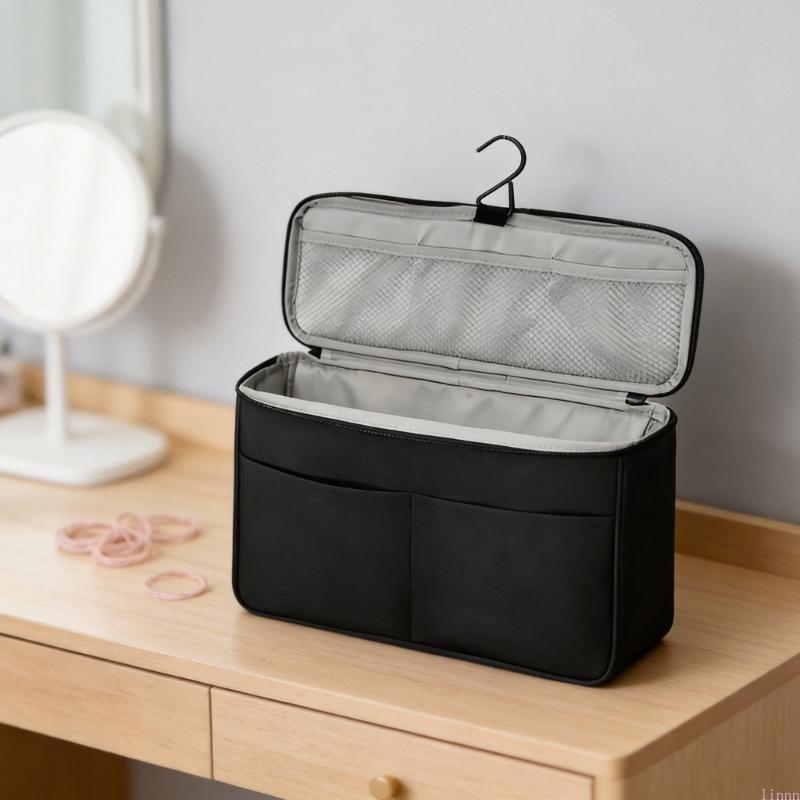 

Carrying Case With Handle For Curling Iron And Attachments Multi Layer Protective Holder With Shockproof Lining CN