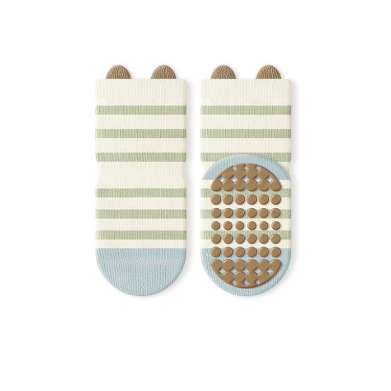 

Children s Anti Slip Floor Socks Spring Autumn Striped Walking Socks For Boys Girls Newborn Baby Cotton Boneless Socks 0-5T L зелёный