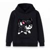 Kids Boys Girls Pullover Hoodie Cute Pixel Cat Print Casual Soft Long Sleeve Hooded Sweatshirt For Toddlers