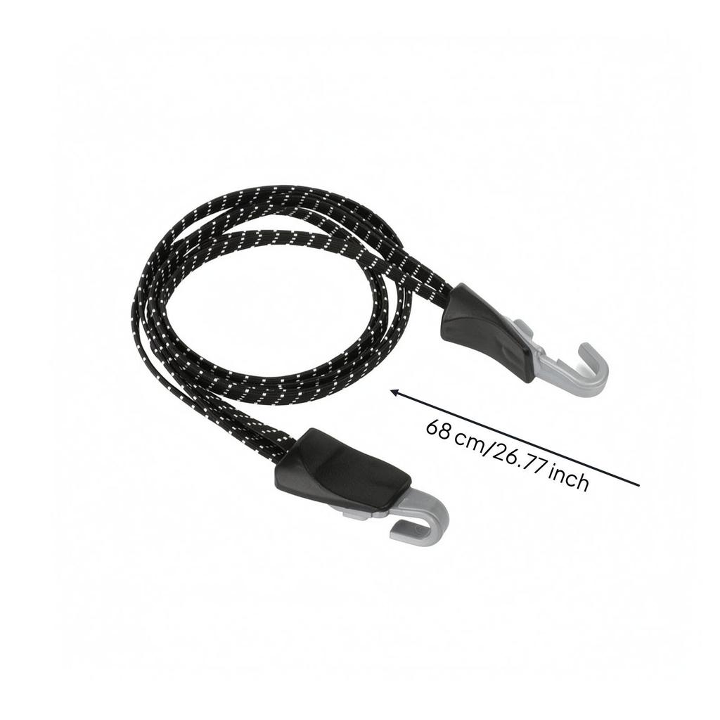 Fahrrad-Gepäckspanngurt mit Clips Flaches Bungee-Seil Synthetisch Kompakt