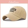 Adult Paris Embroidered Baseball Hat With Adjustable Closure And Protection Sun