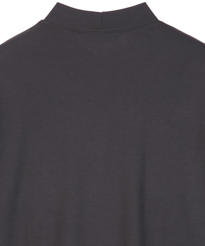 IL CORSO Mock Neck Long Sleeve T-Shirt Charcoal Gray