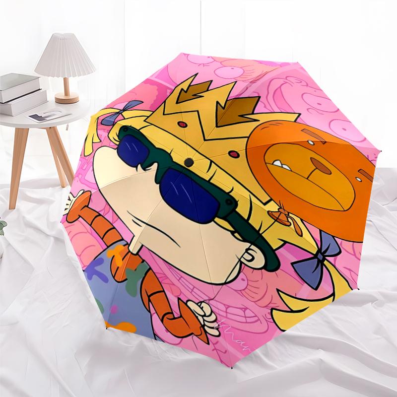 1pc Rugrats In Paris4 Umbrella, Sun Protection, And UV Shielding. It Has Eight Sturdy Ribs for Outdoor Use And Perfect Gift